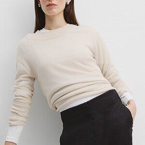 COUNTRY ROAD Australian Merino Wool Knit Cream White Crew Neck Sweater Size M